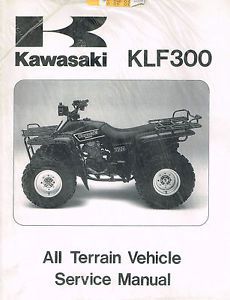 Kawasaki service manual for klf300 atv 1986-1987 new