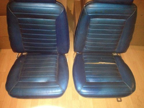 70 pontiac firebird trans am camaro blue bucket seats with tracks 70 71 72 73 81