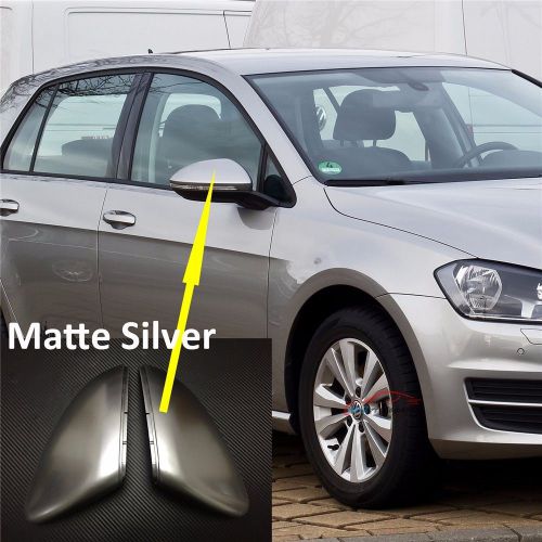 Side rearview mirror cover trim sticker matte silver for vw golf mk7 gti mk7 r
