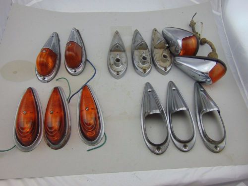 Vintage large  lot of  cab clearance lamps lights ratrod truck bus