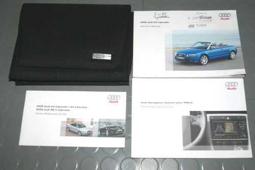 2008 audi s4 owners manual - set (convertible) cabriolet w/navigation manual