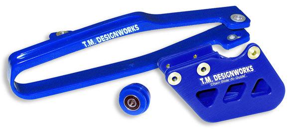 Tm designworks dirt cross multi purpose chain slide n guide kit blue yamaha yzf