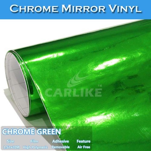 Carlike air bubble free chrome mirror green car wrap vinyl film