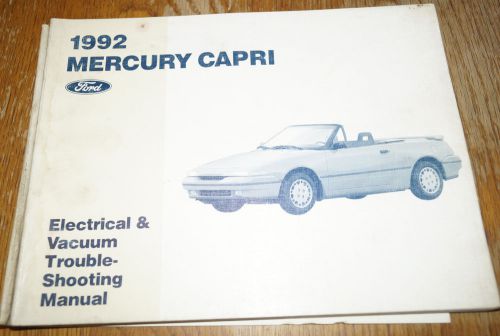 1992 mercury capri factory wiring diagrams service manual evtm book 37501