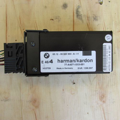 Bmw e46 323i 325i 328i 330i trunk harman kardon amplifier subwoofer 65136920999