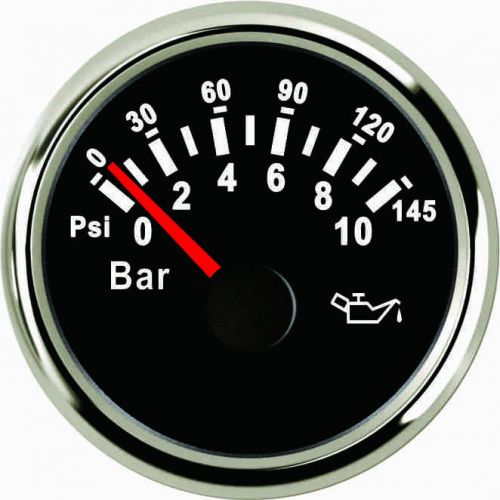 52mm black oil pressure gauge 0-10bar pmp2-bs-0-10 (800-00045)