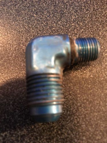 90 deg. adapter - 6 an male to 1/4&#034; npt male, aluminum