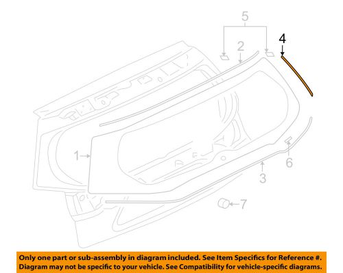 Mitsubishi oem 07-13 outlander-lift gate glass seal strip left 5805a047