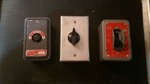 3 large vintage industrial switch box&#039;s for steampunk rat rod or restoration