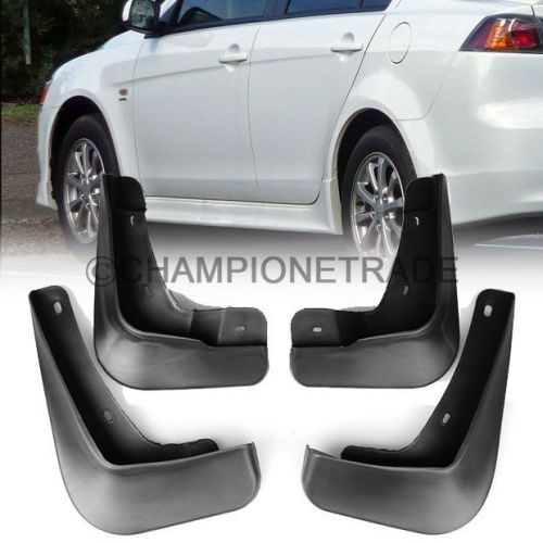 Rubber mud flaps splash guard fender for 08 09 10 13 mitsubishi lancer de/es ct