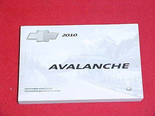 2010 original new chevrolet avalanche truck owners manual service guide book 10