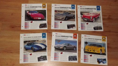 6 chevrolet corvette folder brochure by imp