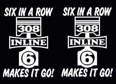 308 inline 6 piston decal set straight six engine emblem sticker i6 decals