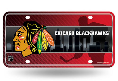Chicago blackhawks metal license plate - mtg7702