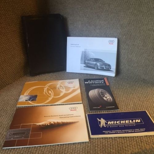 2008 audi a5 owners manual with sound system booklet, warranty guides and case