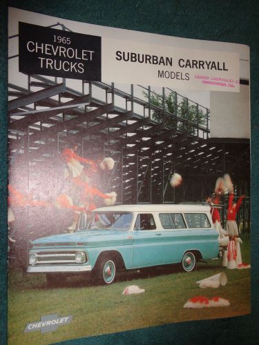 1965 chevrolet suburban sales folder / sales brochure / original dealer item!!