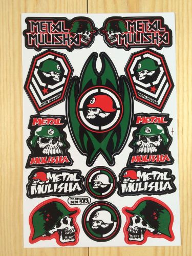 Metal mulisha racing athlete decals:offset printed