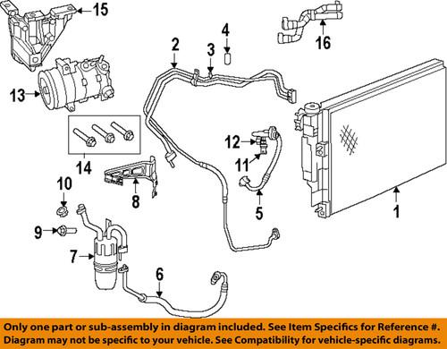 Mopar oem 68136941ab a/c condenser, compressor & lines-discharge line