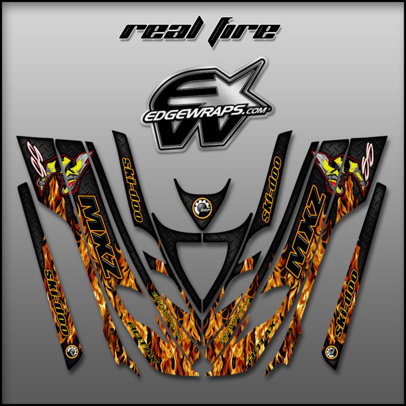 Ski doo zx sk 99, 00, 01,02,03 mxz 600 800 custom graphics - real fire