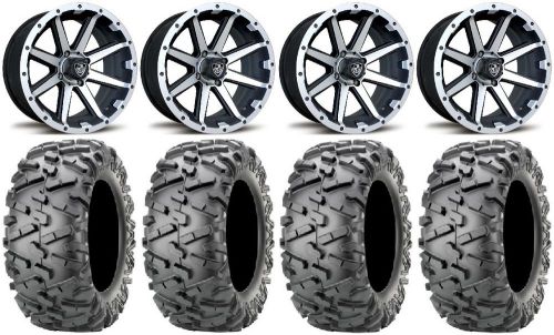 Fairway alloys rebel mch wheels 12&#034; 23x10-12 bighorn 2.0 tires ez-go &amp; club car