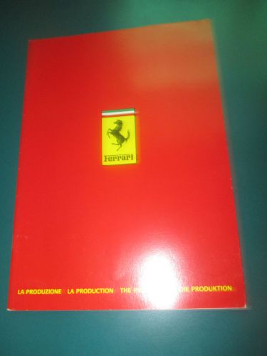 Ferrari 1986 328 gtb gts 3.2 mondial 412 testarosa production brochure prospekt