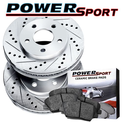 Rear drilled slotted brake rotors and ceramic pads 2013-2011 subaru brz,impreza