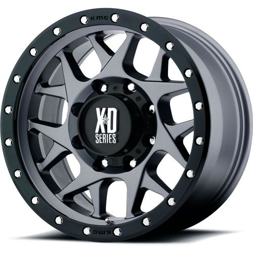 17x8.5 gray xd xd127 bully 5x5 +0 rims free passer ct404 285/70/17 tires