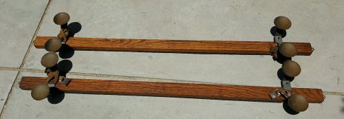 Vintage antique wood car roof top cargo mount rack suction cups surfboard