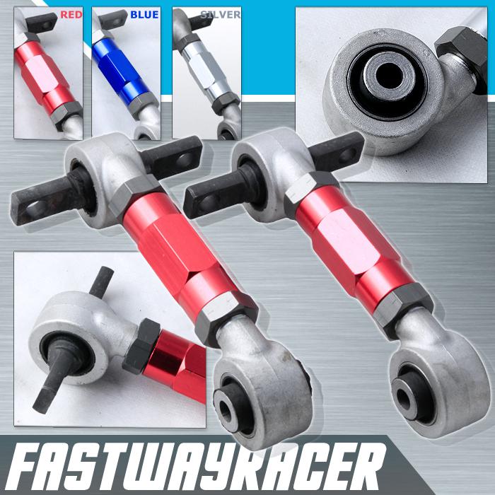 88-00 civic 90-01 integra camber kit version 2 red adjustable rear camber kit 