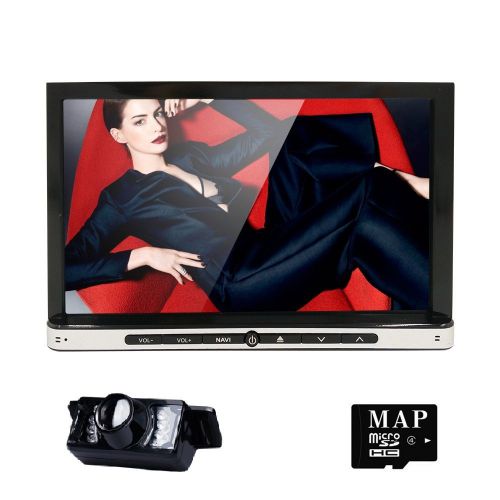 Gps nav 7&#034; 2din android quad-core car stereo dvd player wifi bluetooth sd+camera