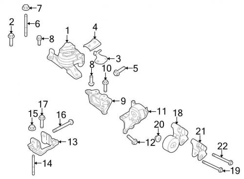 Ford oem engine mount support bracket 7t4z6k075aa image 3