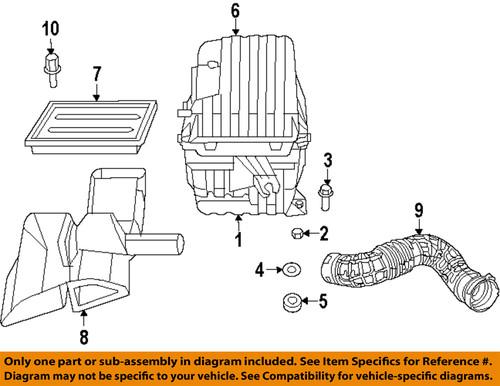 Mopar oem 4891632ad air intake-air duct