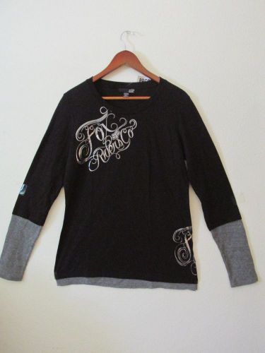 Women&#039;s long sleve t&#039;s, fox racing, color black, size l.