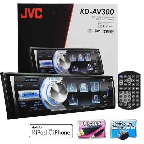 Jvc kd-av300 single din dvd multimedia car stereo receiver w/ 3&#034; touchscreen