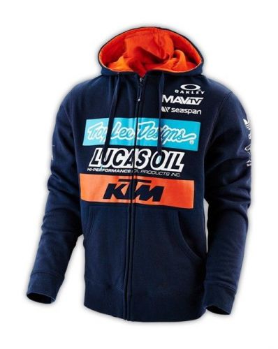 Ktm troy lee 2016 navy team zip up hoodie men&#039;s 730250373 730250374 730250375