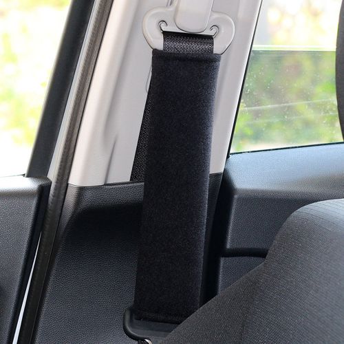 Top quality cotton black car safety seat belt shoulder pads cover cushion pad cn