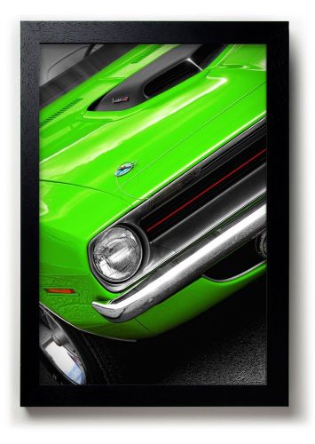 1970 plymouth &#039;cuda 440 sassy grass green print 13x19 barracuda art shaker