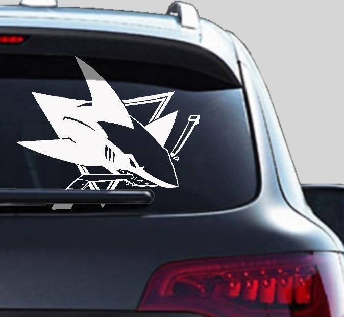 Nhl hockey teams vinyl decals car windows harley davidson san jose sharks
