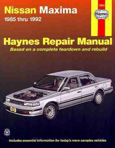 Definitive nissan maxima repair shop & service manual 1990 1991 1992