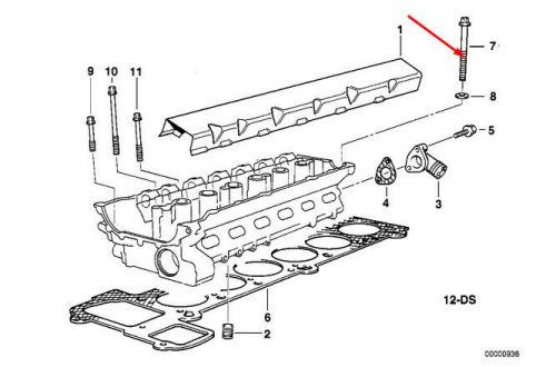 Oem bmw x3 e83 cylinder head bolt set 11121740065 1740065 3.0 petrol  genuine