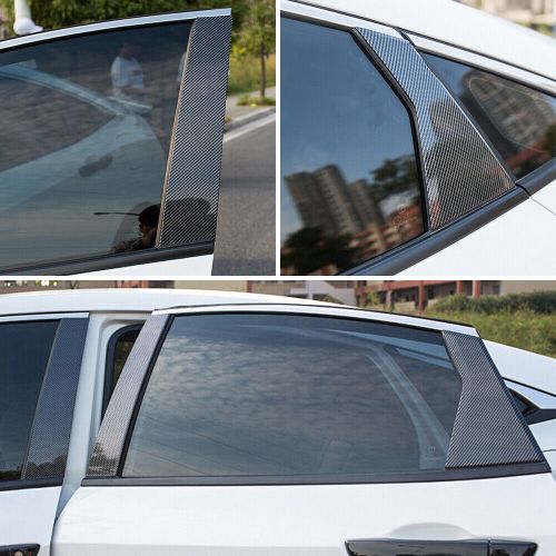 For 2016-2021 honda civic sedan 6pcs carbon fiber b pillar post door cover trim