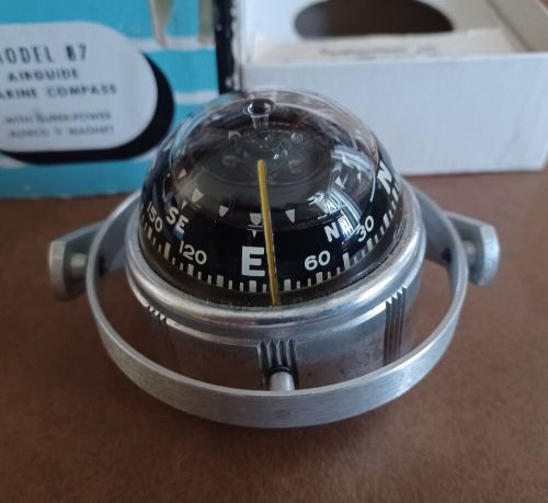 Vintage airguide marine compass no. 87 boat ship nautical navigation w/ box