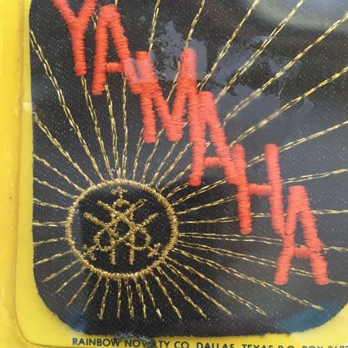 Vintage yamaha motorcycle embroidered patch badge  large 2 3/4 x 3 1/2”