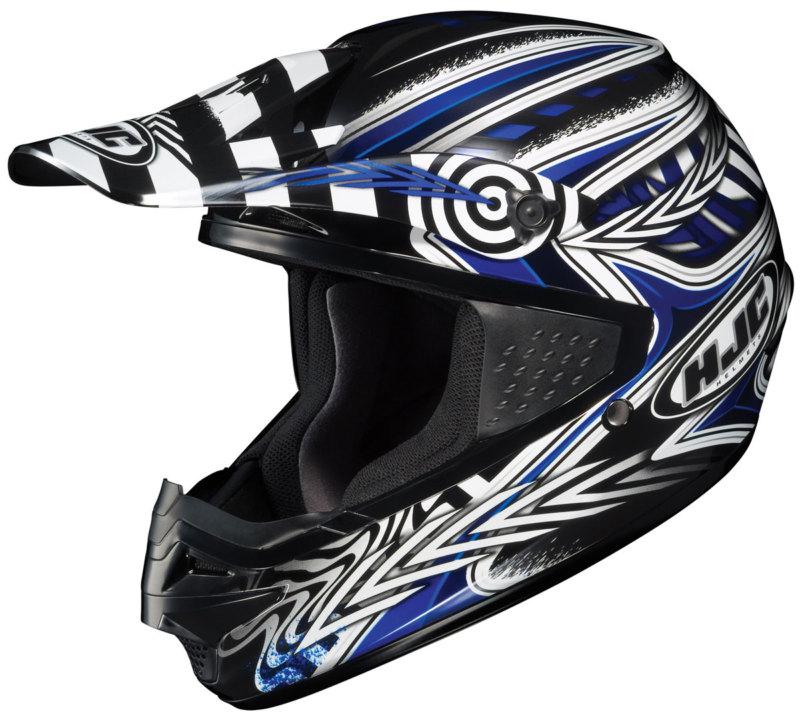 Hjc cs-mx charge motocross helmet black, white, blue medium