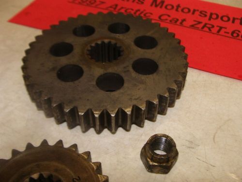 1997 arctic cat zrt600 oem gear chain drive sprocket set 0602452 0602453 40t 23t