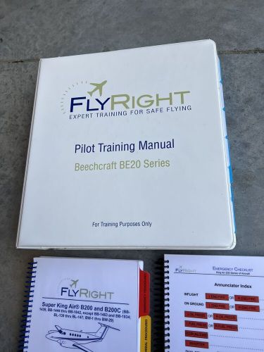 Fly right pilot training manuals beechcraft be20 series super king air b200 200c