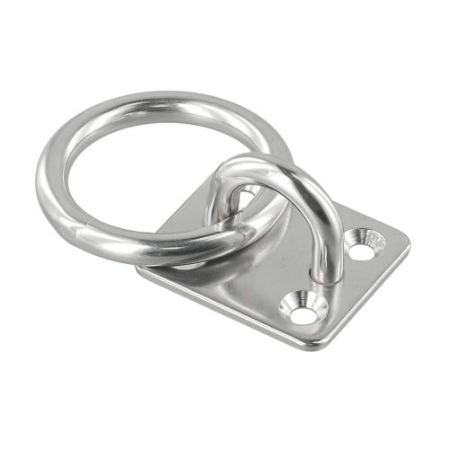 Stainless steel marine eye plate with ring lashing tie down boat yacht 6mm