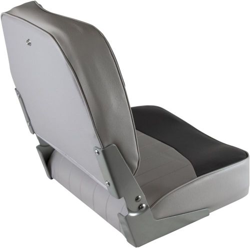 Wise 8wd734pls-664 low back boat seat, grey/charcoal