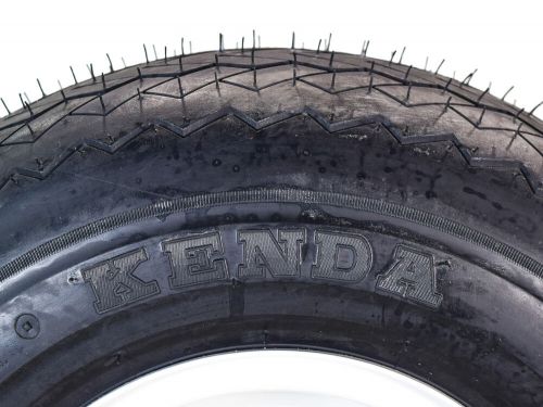 Kenda 18x8.5-8 hole-n-1 4 ply golf cart tire &amp; white wheel w/keychain single