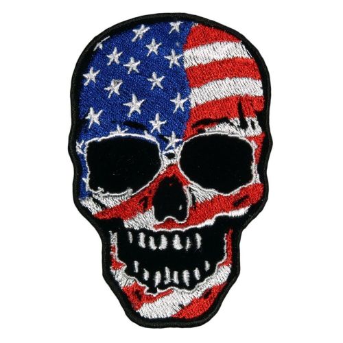 Buy SKULL HELMET FLAG BIKER PATCH 5 INCH BIKER PATCH in U.S.A, United ...